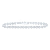4 3/8CTW-DIA NK LADIES FLOWER BRACELET (7 INCH)